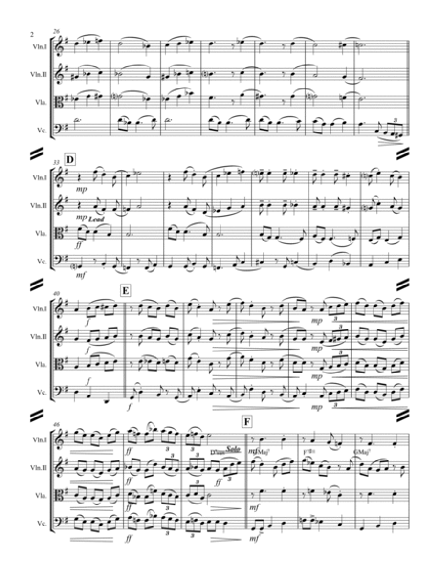 Christmas Time Is Here String Quartet scores gallery preview page 3