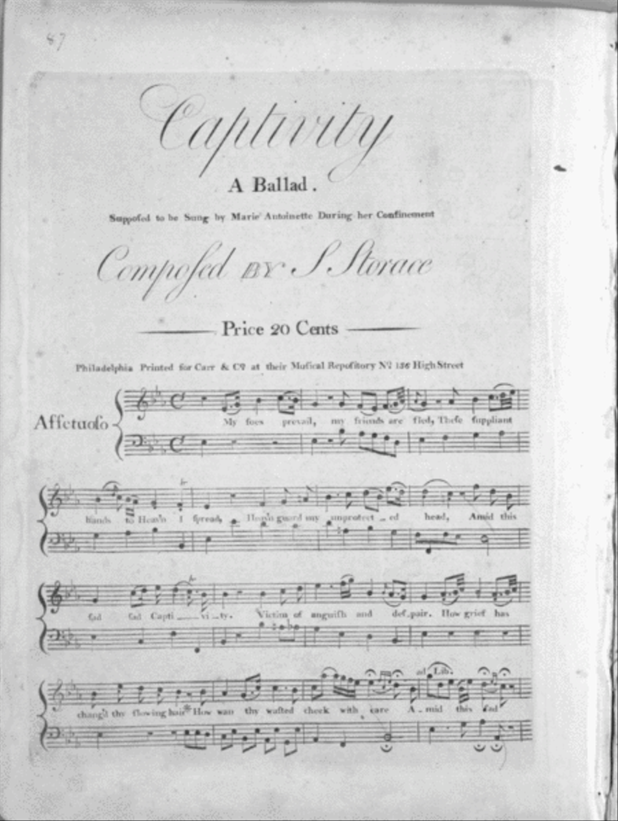 Captivity. A Ballad Flute scores gallery preview page 1