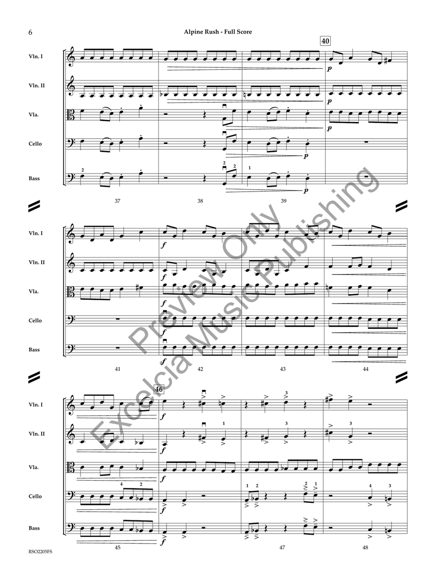 Alpine Rush String Orchestra scores gallery preview page 5