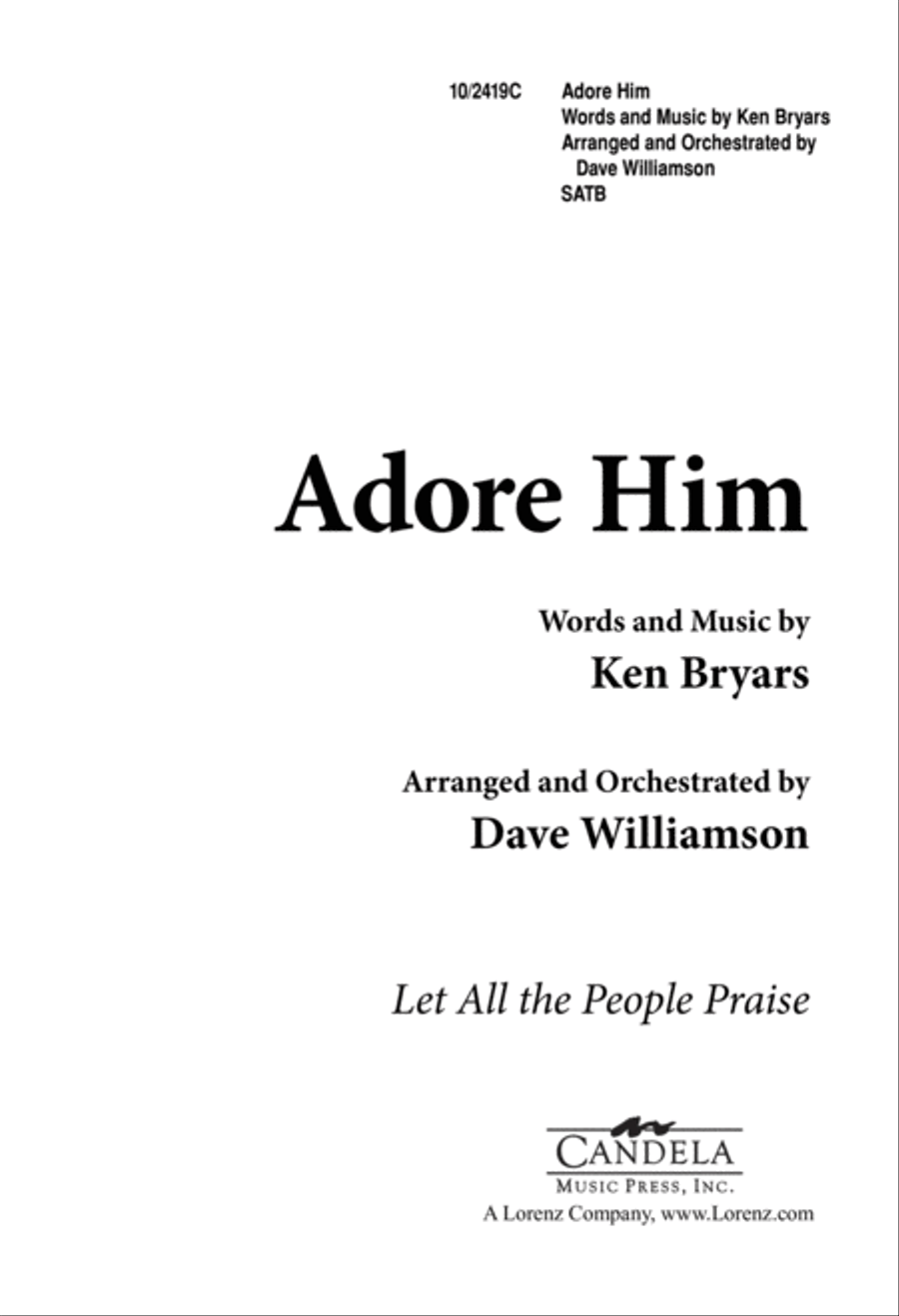 Adore Him 4-Part scores gallery preview page 1