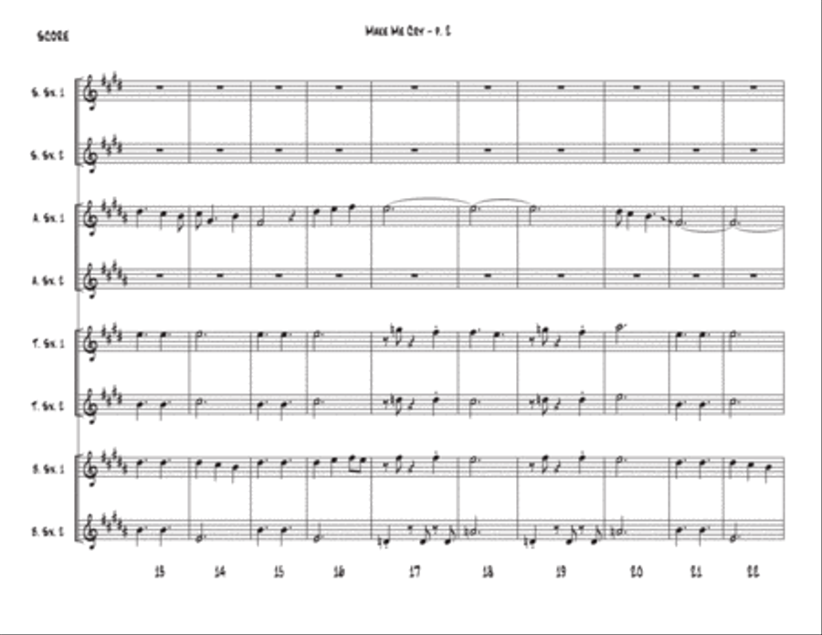 Make Me Cry Woodwind Ensemble scores gallery preview page 2