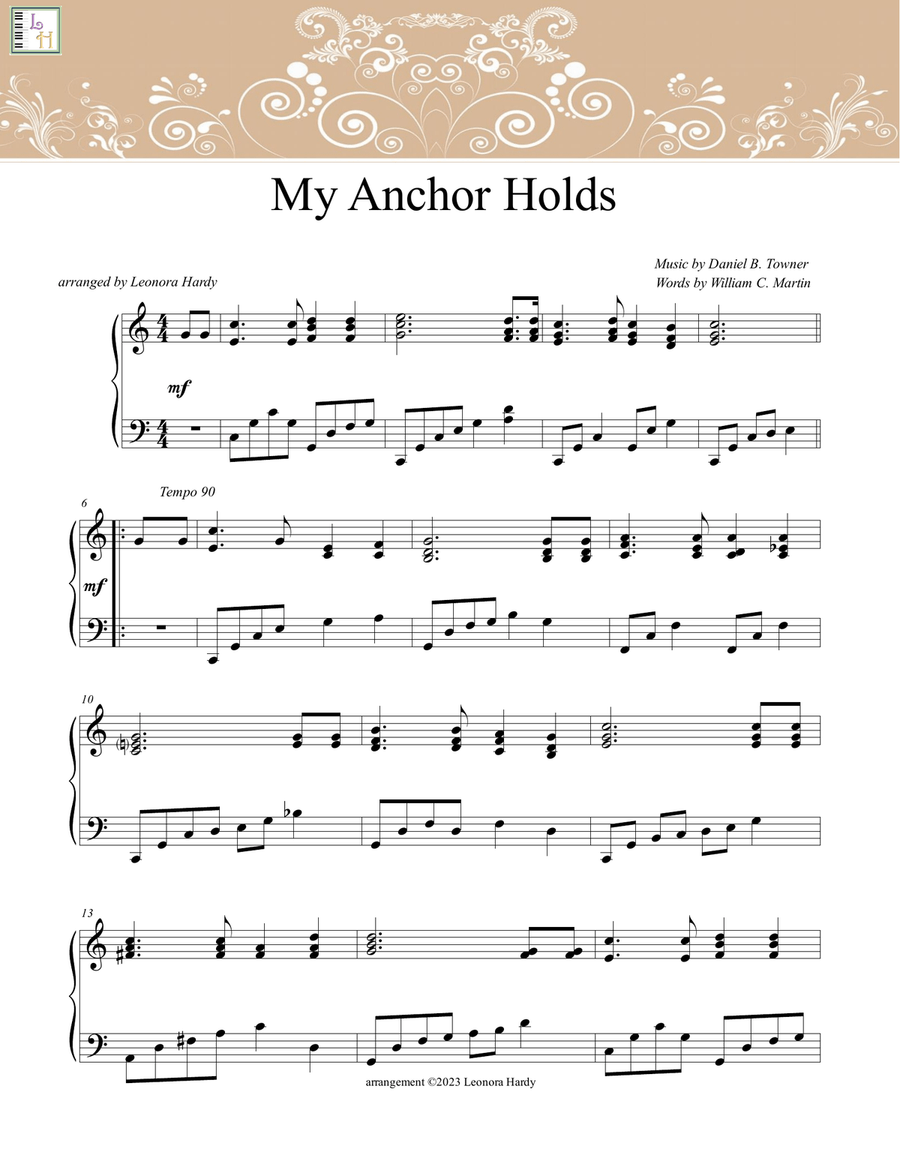 My Anchor Holds (Though the Angry Surges Roll) (piano solo) Piano Solo scores gallery preview page 1