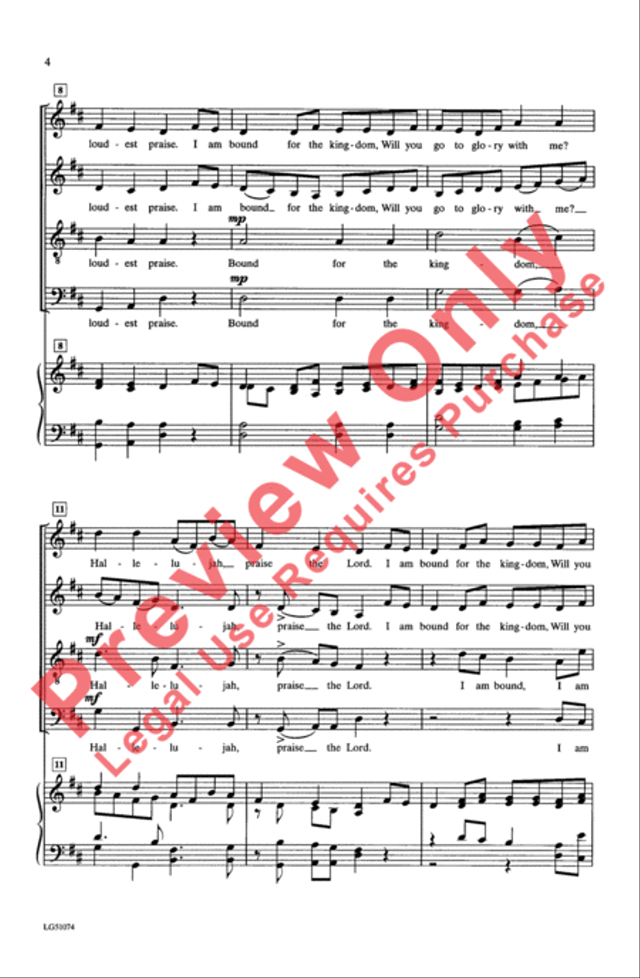 Come Thou Fount of Every Blessing 4-Part scores gallery preview page 3