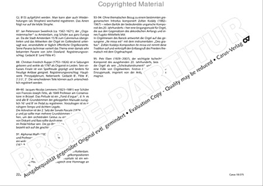 Freiburger Orgelbuch: Stammteil Organ Solo scores gallery preview page 223