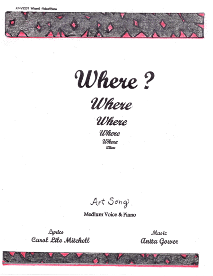 Where ? ART SONG High Voice scores gallery preview page 1