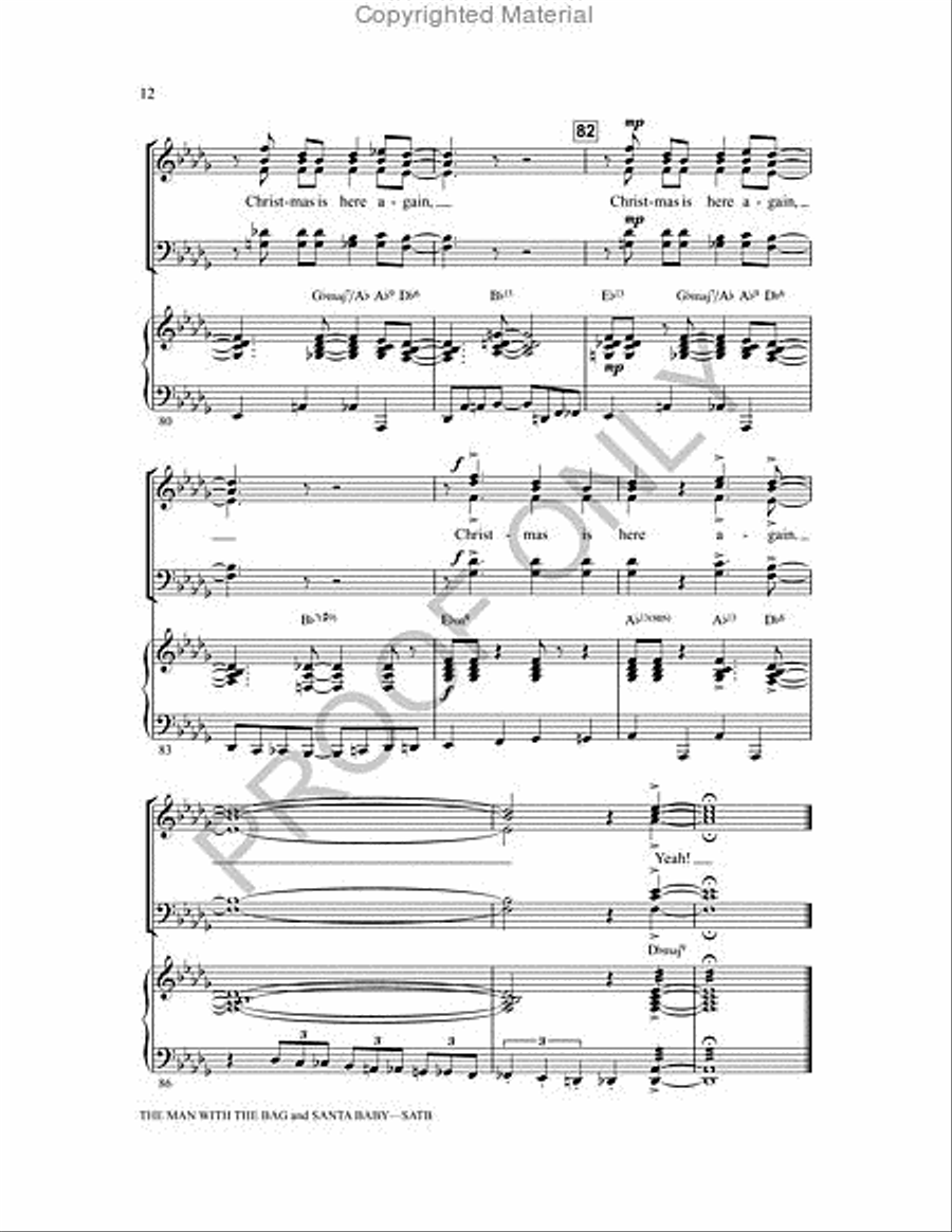 The Man With The Bag And Santa Baby 4-Part scores gallery preview page 12