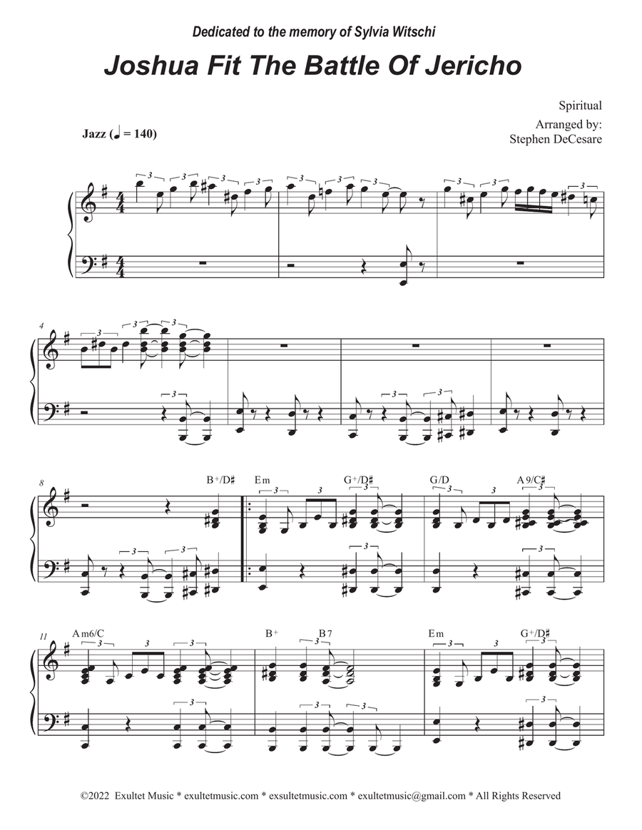 Joshua Fit The Battle of Jericho (Duet for Flute and Bb-Clarinet) by Mahalia Jackson Woodwind Duet - Digital Sheet Music page 5