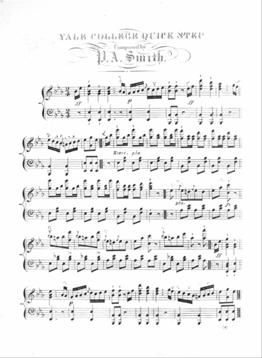Yale College Quick Step Piano Solo scores gallery preview page 2