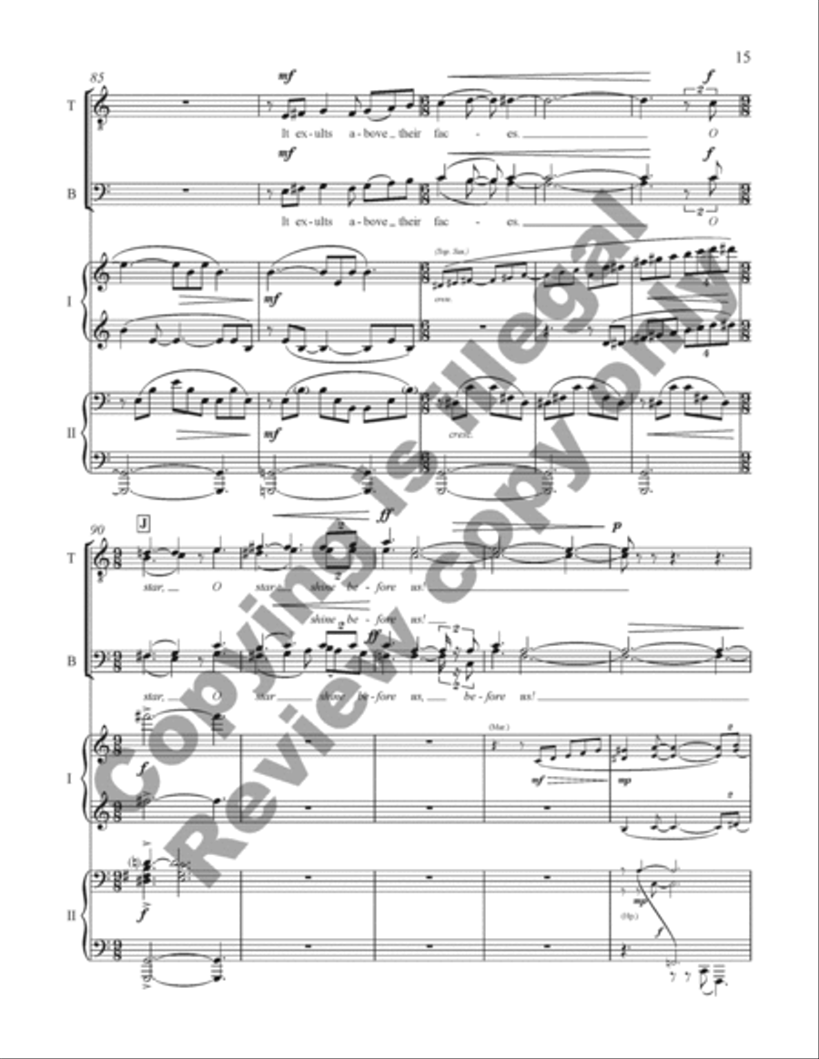 American Triptych: III. Mariner's Carol (Choral Score) 4-Part scores gallery preview page 15