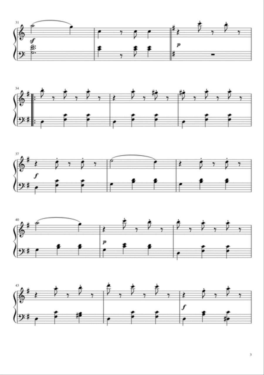 Danubio azul - Blue Danube - Johann Strauss II - For Easy Piano Easy Piano scores gallery preview page 3