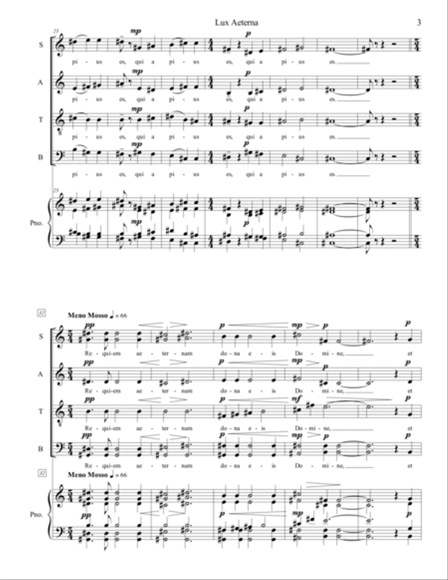 Lux Aeterna 4-Part scores gallery preview page 4