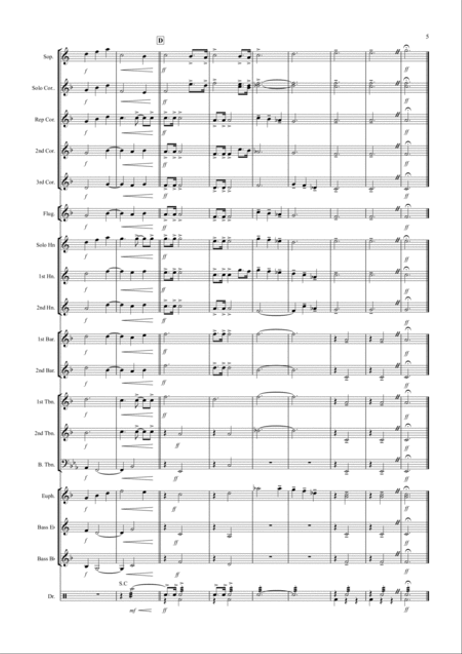 Crimond (The Lord’s My Shepherd) Brass Band scores gallery preview page 5