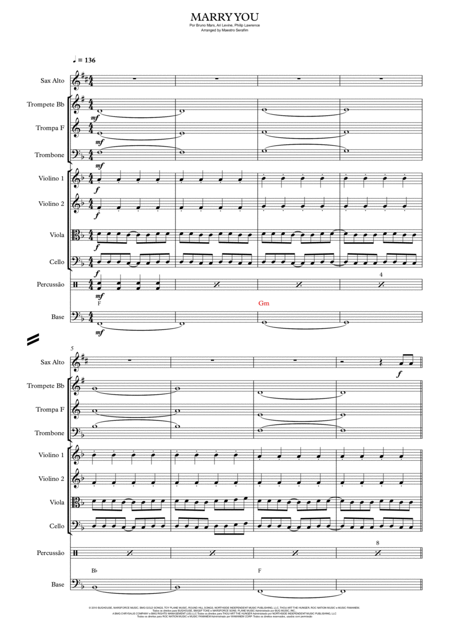 Marry You Large Ensemble scores gallery preview page 1