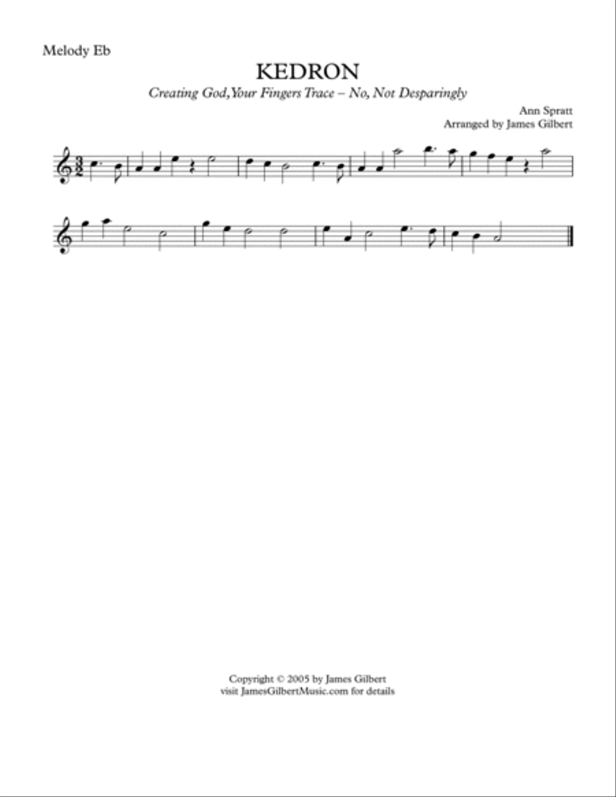 KEDRON (Creating God, Your Fingers Trace) Small Ensemble scores gallery preview page 5