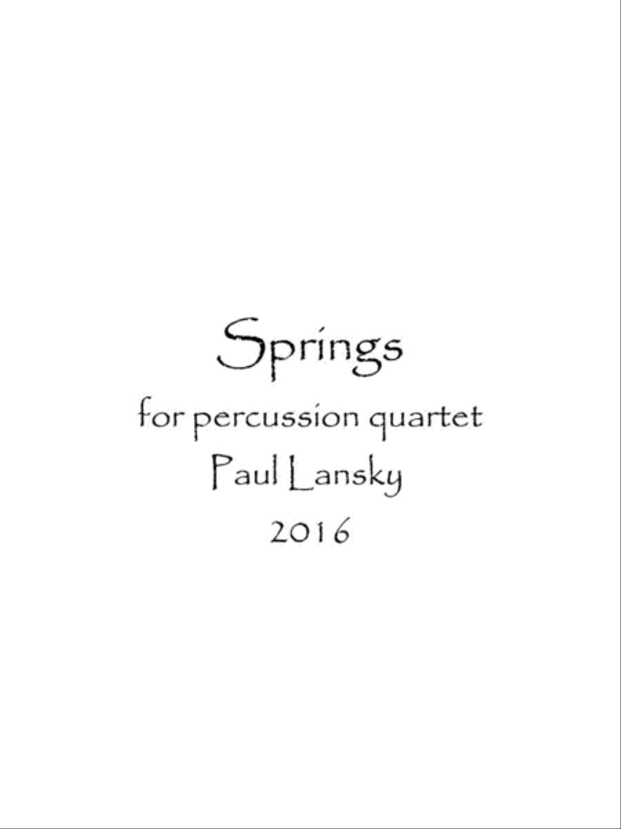 Springs Springs Glockenspiel scores gallery preview page 1