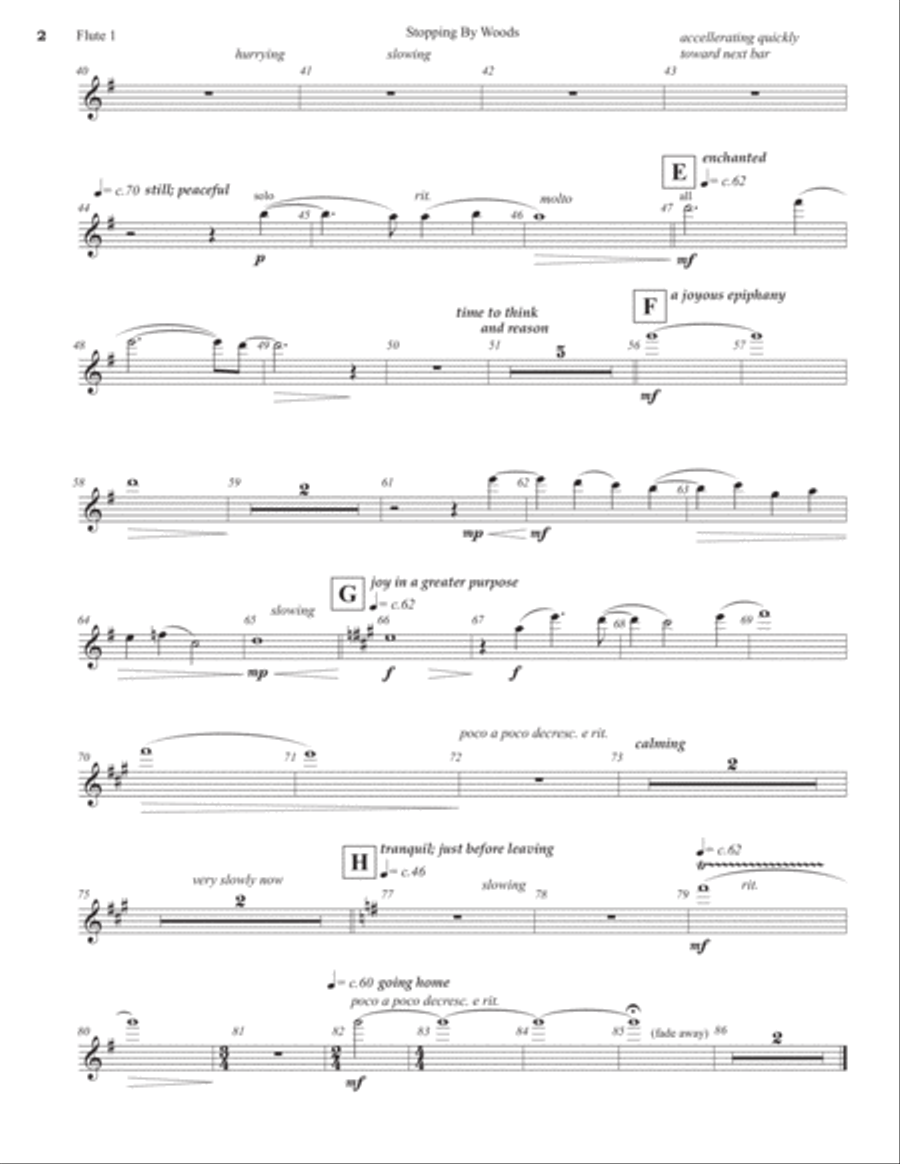 Stopping by Woods (Robert Frost) - INSTR PARTS (FULL ORCH) Full Orchestra scores gallery preview page 2