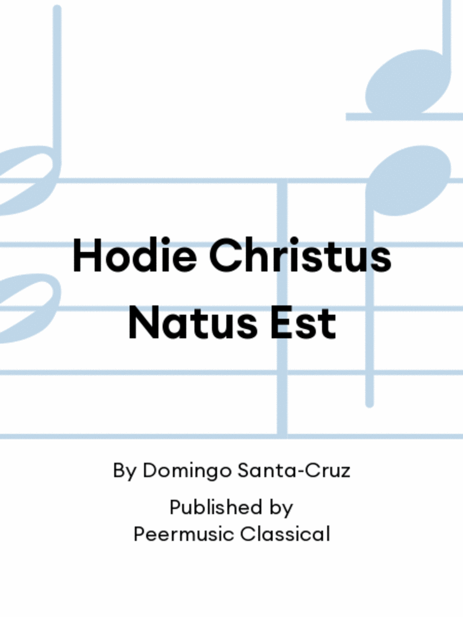 Hodie Christus Natus Est Hodie Christus Natus Est SSAA scores gallery preview page 1