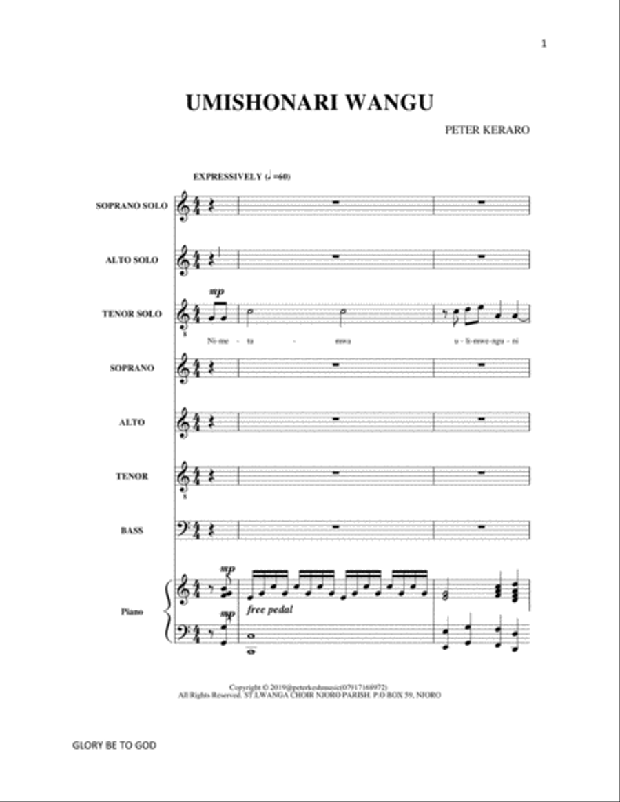 BAPTISED AND SENT BAPTISED AND SENT 4-Part scores gallery preview page 1