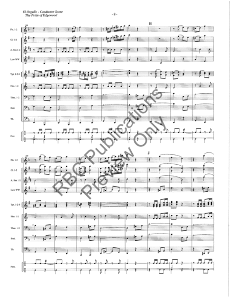 El Orgullo (Score) El Orgullo (Score) Concert Band scores gallery preview page 13