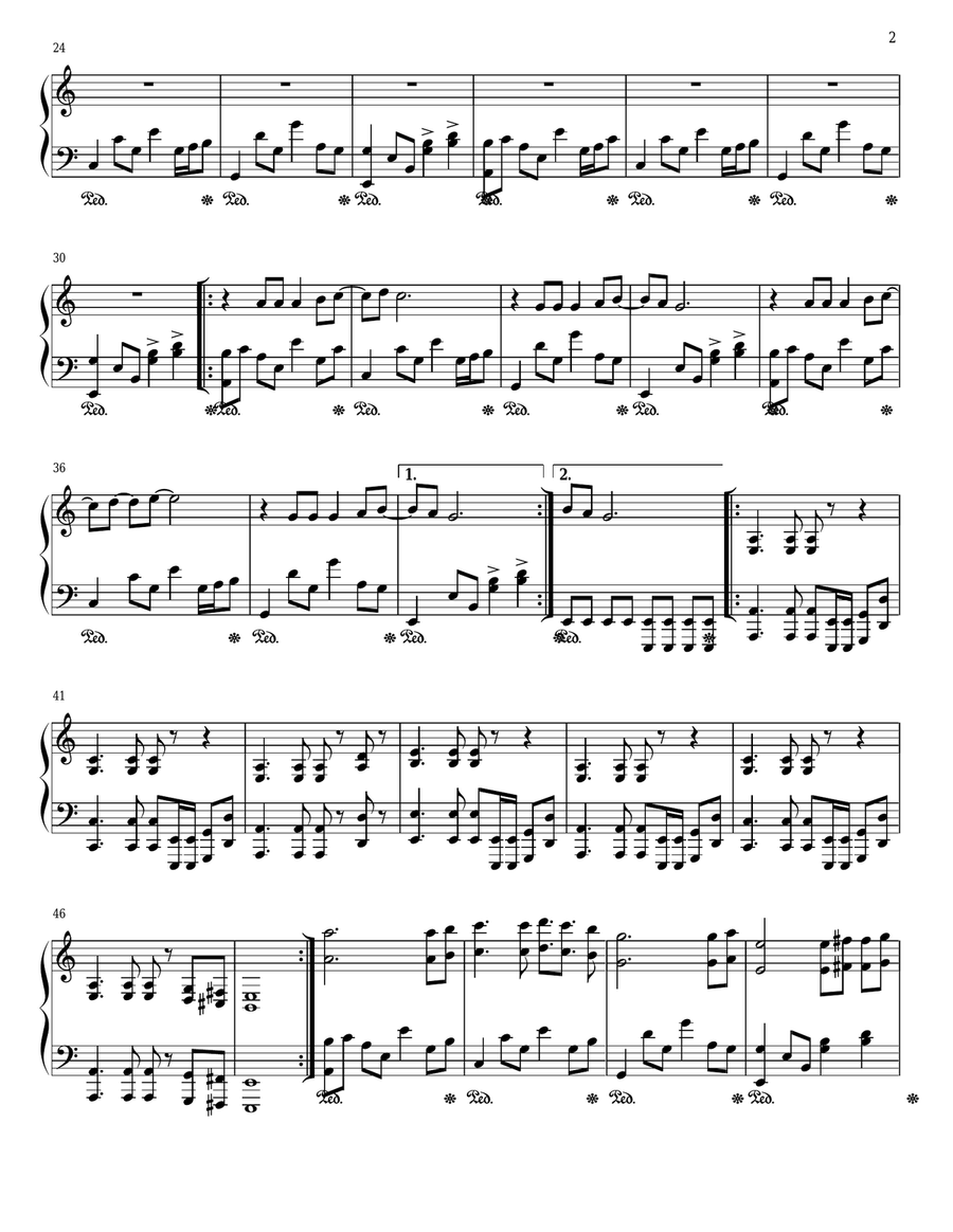 Fade To Black Piano Solo scores gallery preview page 2