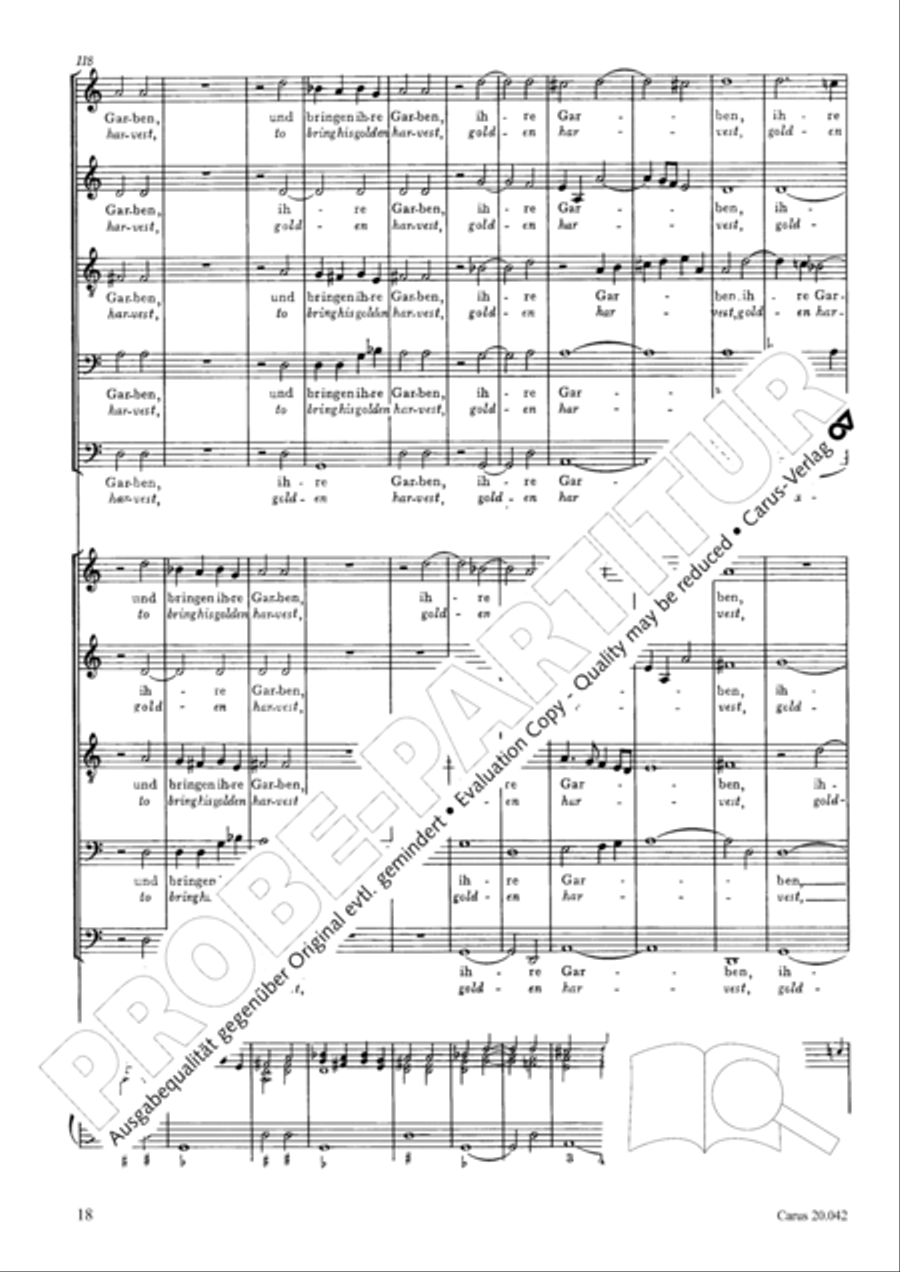 He who weeping soweth (Die mit Tranen saen) SATBarB scores gallery preview page 19