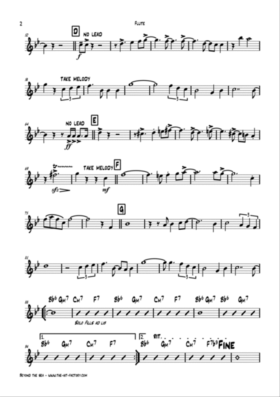 Beyond The Sea Woodwind Quintet scores gallery preview page 6