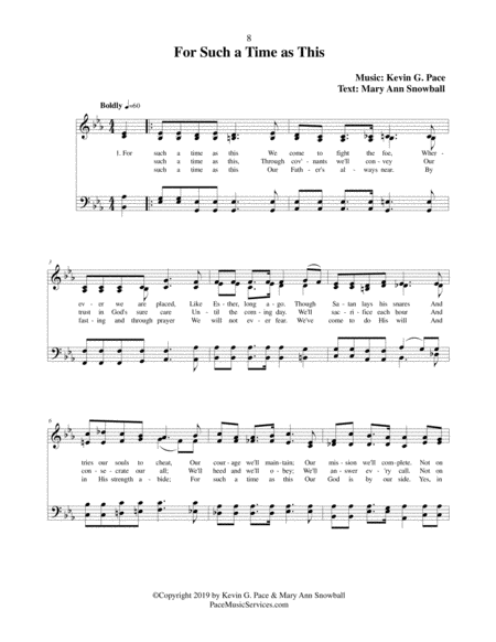 For Such a Time as This - an original hymn image number null