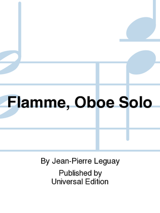 Book cover for Flamme, Oboe Solo