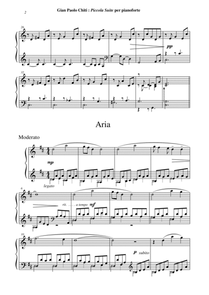 Gian Paolo Chiti: Piccola Suite for piano (intermediate level students)