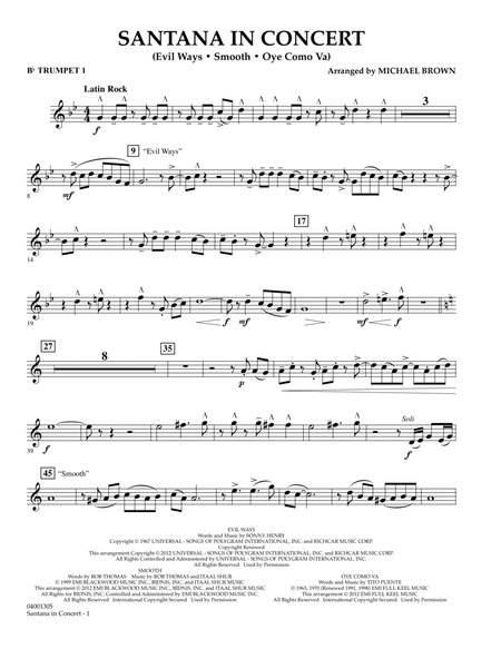 Santana In Concert - Bb Trumpet 1 by Santana Concert Band - Digital Sheet Music