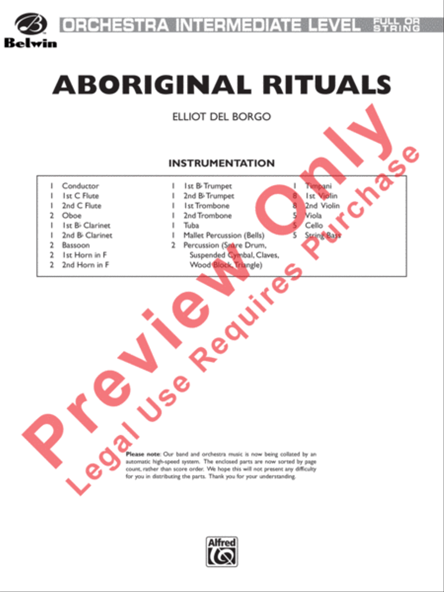 Aboriginal Rituals Aboriginal Rituals Full Orchestra scores gallery preview page 2