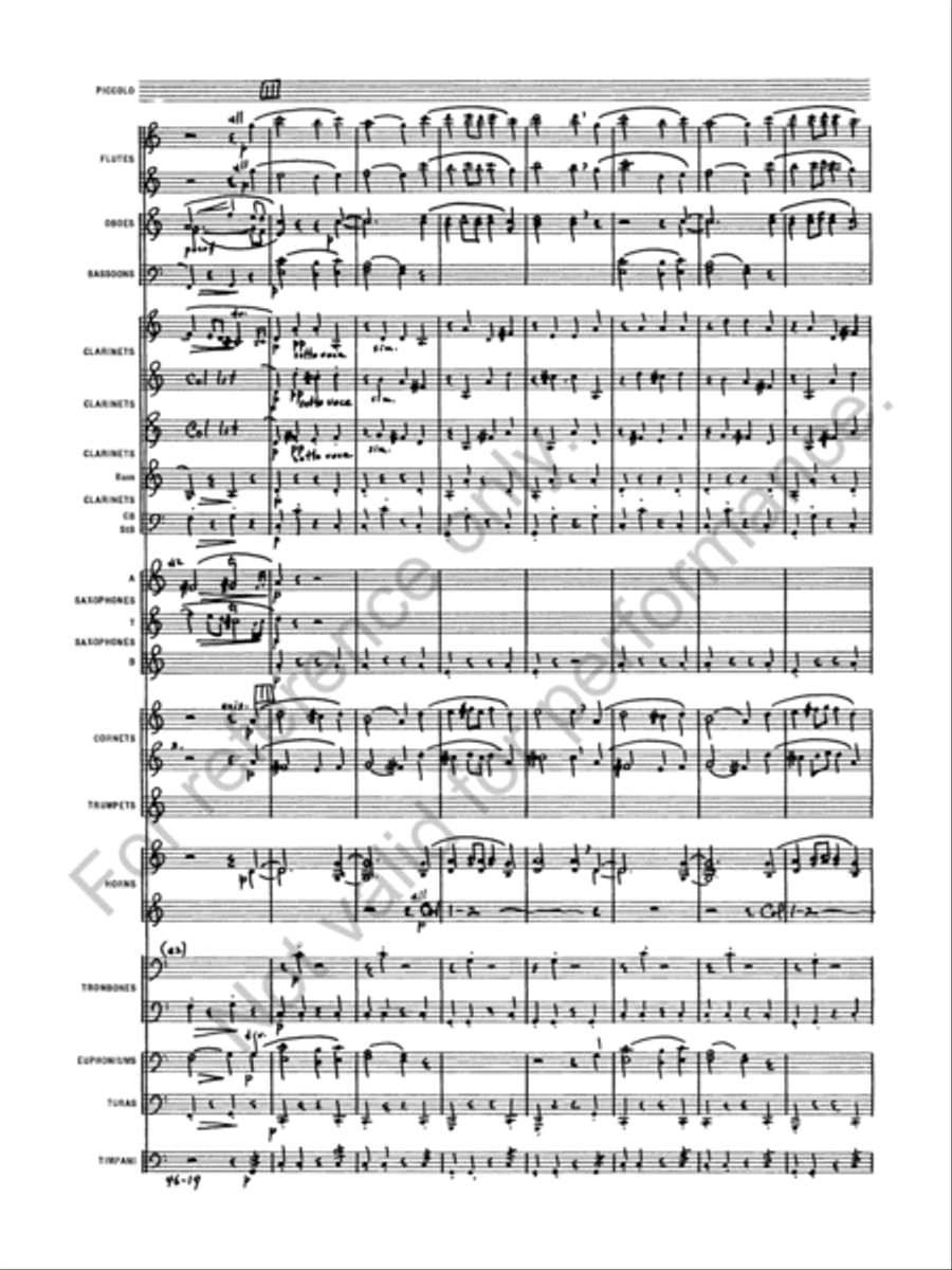 Symphony No. 1 Concert Band scores gallery preview page 21