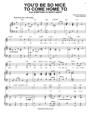 You'd Be So Nice To Come Home To [Jazz version] (from Something To Shout About) (arr. Brent Edstrom)