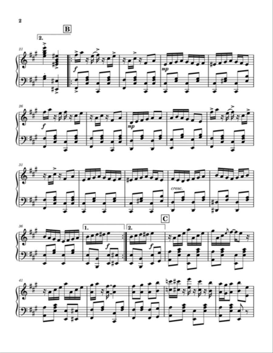 Funhouse Rag Piano Solo scores gallery preview page 2
