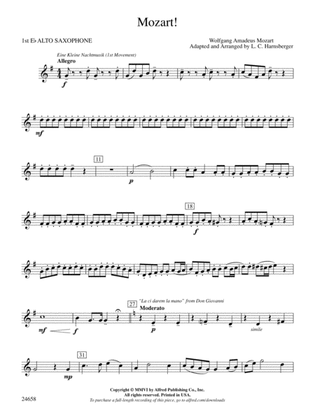 Book cover for Mozart!: E-flat Alto Saxophone