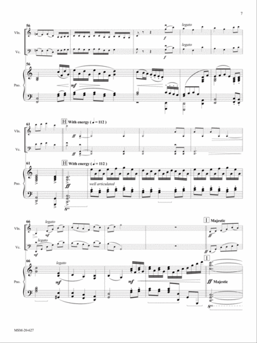 Immortal, Invisible, God Only Wise Piano Trio scores gallery preview page 10