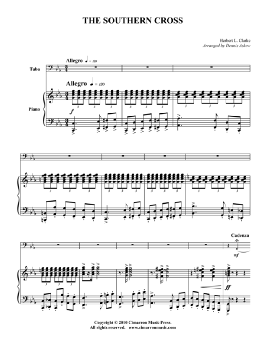 Southern Cross Southern Cross Tuba scores gallery preview page 1