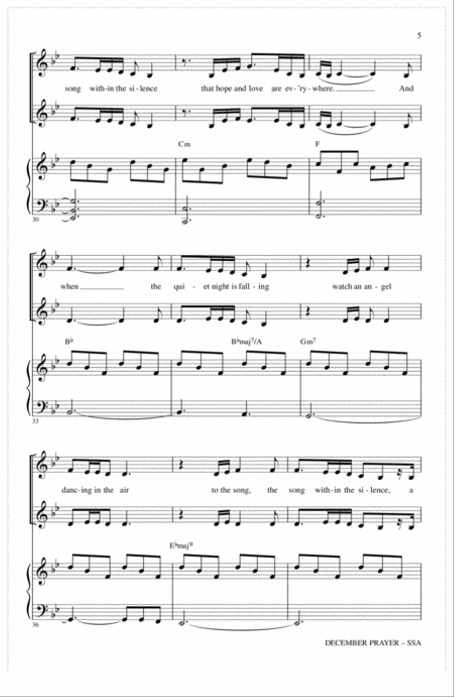 December Prayer SSA scores gallery preview page 4