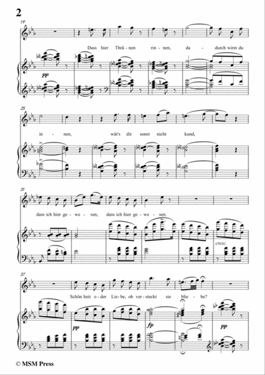 Schubert-Dass sei hier gewesen,in E flat Major,Op.59,No.2,for Voice and Piano Voice Solo scores gallery preview page 4