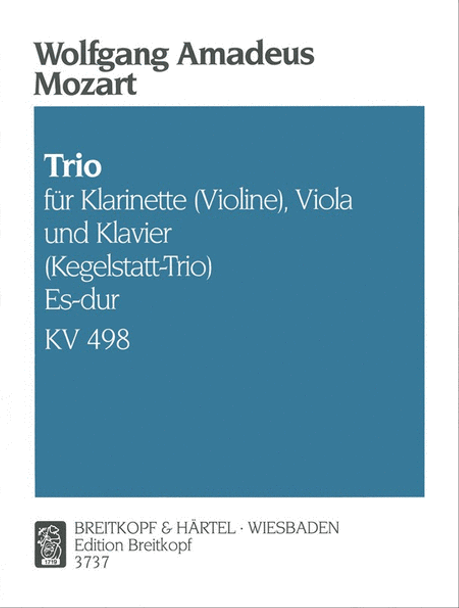 Trio in Eb major K. 498 Piano scores gallery preview page 1