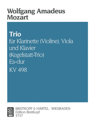 Book cover for Trio in Eb major K. 498