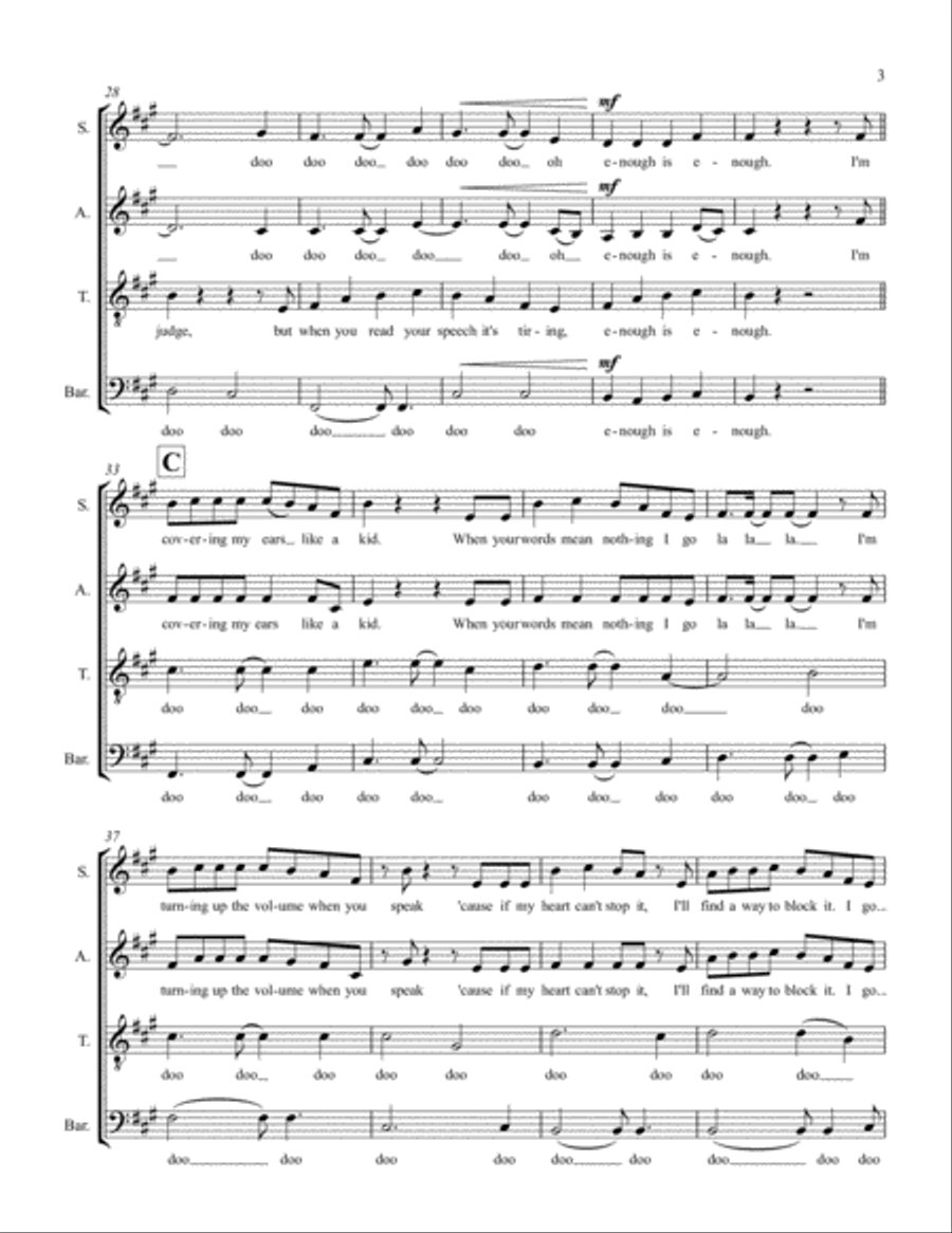 La La La 4-Part scores gallery preview page 3