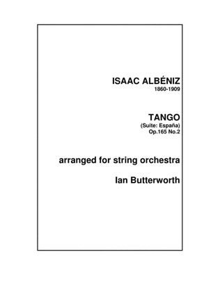 Book cover for ALBENIZ Tango (Op.165 No.2) for string orchestra