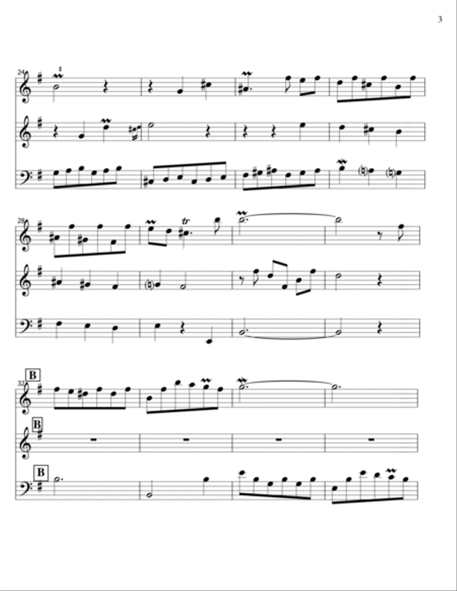 Corant - trio- violin/oboe/cello Small Ensemble scores gallery preview page 3