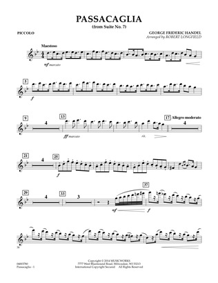 Book cover for Passacaglia (from Suite No. 7) - Piccolo