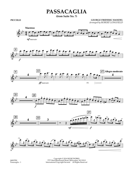 Passacaglia (from Suite No. 7) - Piccolo