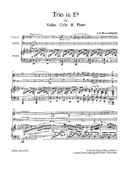Piano Trio in Eb major Op. 12