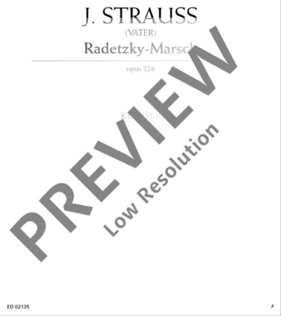 Radetzky March G major, Op. 228 Piano Solo scores gallery preview page 2
