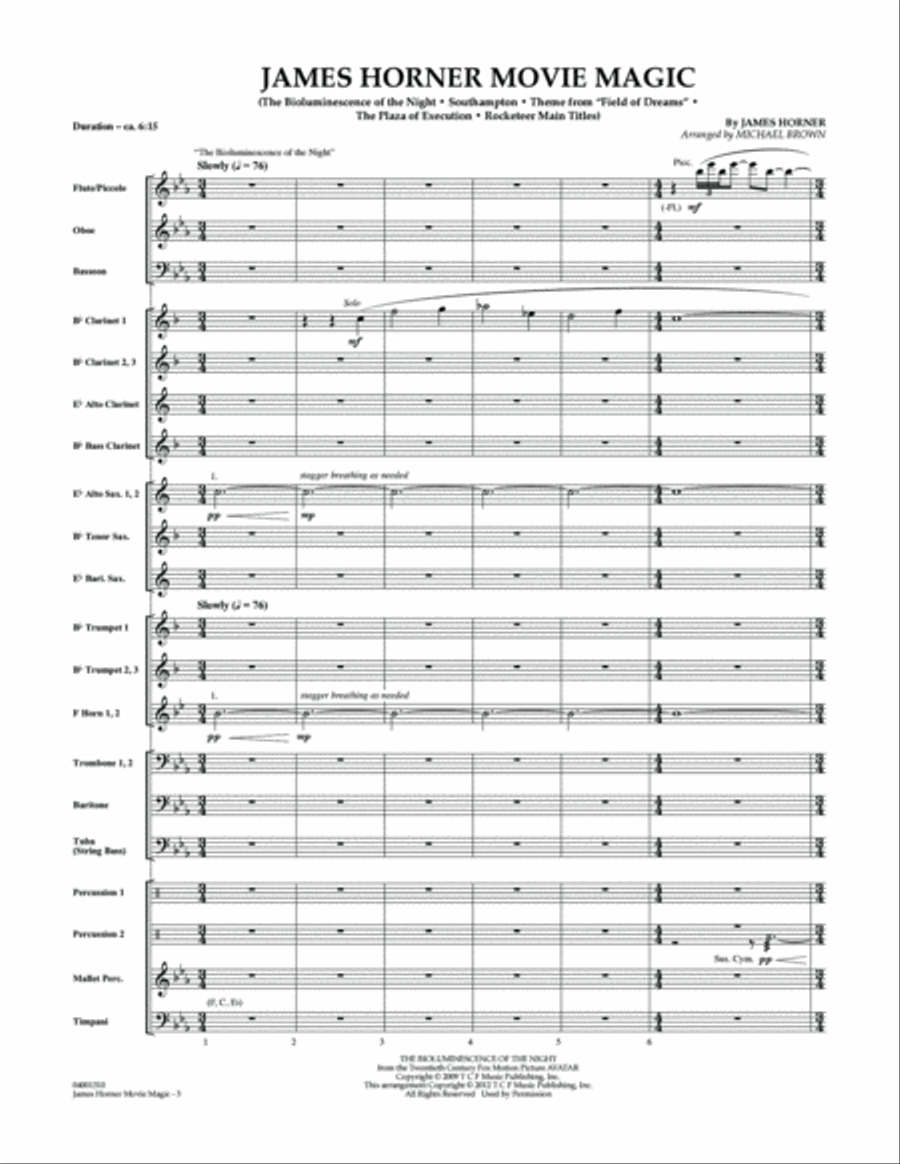 James Horner Movie Magic - Full Score
