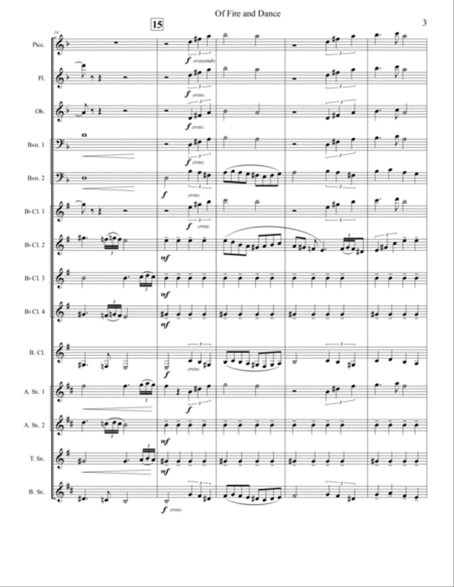 Of Fire and Dance Woodwind Ensemble scores gallery preview page 3
